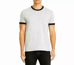 T-shirt Ringer Personnalisé avec Logo – Vente en Gros, Col Contrastant Rétro pour Hommes et Femmes – T-shirt Promotionnel Ringer – Usine de Vêtements - Product Image 1