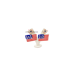 Pendientes de cuentas del 4 de julio, duraderos, hechos a mano, con diseño de la bandera de EE. UU., joyería patriótica, accesorios para desfiles. - Product Image 6