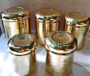 Boîte de rangement en laiton pour épices, la plus vendue, 250 ml, design luxueux pour la maison et la restauration, prix d'usine - Product Image 2