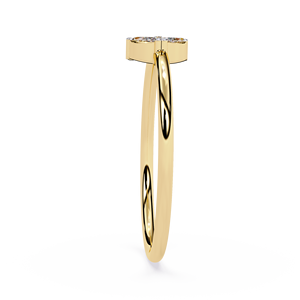 แหวนเพชรทรงมาร์คีส์และทรงกลมแบบคลาสสิกสำหรับผู้หญิง ทองคำแท้ 14k สามารถสวมซ้อนกันได้ เหมาะสำหรับเป็นของขวัญในโอกาสหมั้น วันครบรอบแต่งงาน และงานแต่งงาน - Product Image 4