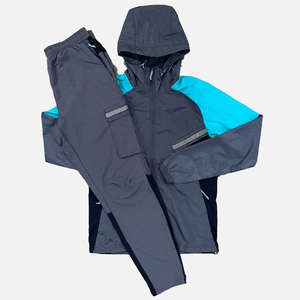 Men's Custom <b>Waterproof</b> Windbreaker Tracksuit 2 Piece Set Hooded Sporty Jogging Suit Outdoor Running Fitness Gym Activewear - Product Image 1