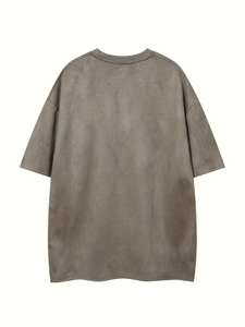 T-shirts Hip Hop surdimensionnés personnalisés tendance pour hommes, en coton classique à manches courtes et col rond, poids lourd 350g - Product Image 2