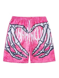 New Fashion Summer Casual Breathable <b>Heat</b>-Transfer Printing Shorts Drawstring Mid Jogger Gym Men's Basketball Custom Shorts - Product Image 2