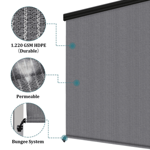 Set di 6 Rulli per Porte e Finestre in HDPE Grigio Chiaro, Coperti, Misura X8 - Product Image 6