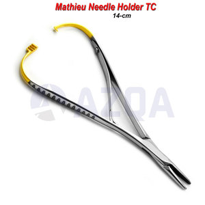 ที่จับเข็มสแตนเลสสตีล Mathieu TC 14 ซม. ทังสเตนคาร์ไบด์ เครื่องมือผ่าตัดทางทันตกรรมสำหรับการผูกเชือกและเย็บแผล - Product Image 2