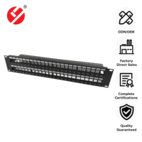Liyuan LY-BPP38-2S48P Panel Patch FTP Terproteksi 48 Port Cat6 Rakitan Rak 2U 19 Inci