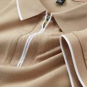 Camiseta Polo antibacteriana con media cremallera para hombre, camiseta de manga corta con cuello, camiseta informal de verano, venta al por mayor, camisetas polo de gran tamaño para equipo - Product Image 4