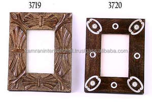 Espejo de pared de marco de madera antiguo grande de lujo moderno con ratán para decoración de baño y uso doméstico - Product Image 2