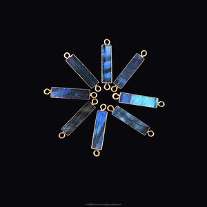 Venta al por mayor de conectores, conectores rectangulares planos de labradorita para joyería - Product Image 3