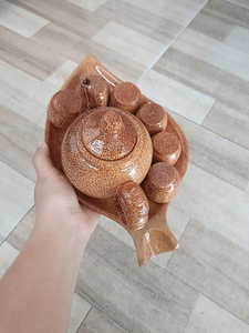 Tetera de Madera de Coco Vietnamita Hecha a Mano para Servicio de Té en el Hogar, Programas de Regalos al por Mayor y Regalos - Product Image 2