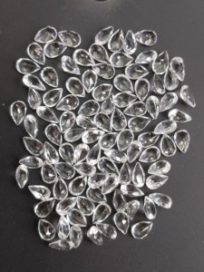Topaze blanche naturelle 8x5MM taille poire, qualité supérieure, pierre précieuse calibrée en vrac pour la fabrication de bijoux, provenance Red Mountain Gems - Product Image 5