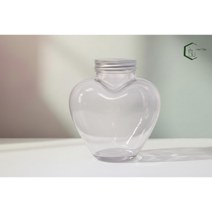 500ml PET <b>Plastic</b> Heart-Shaped Bottle with Aluminum Screw <b>Cap</b> OEM Beverage Packaging From Vietnam for Milk Tea Juice Coffee - Product Image 6