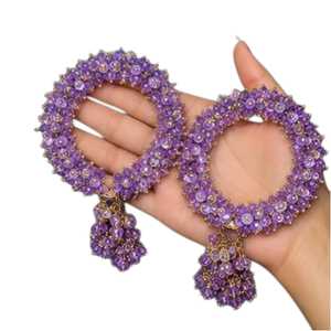 Bracelets de mode en cristal floral et strass, plaqués or/argent, bijoux de fête pour femmes, style bohème, designs personnalisables - Product Image 1