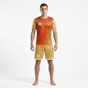 Ensemble de maillots de football personnalisés en polyester pour hommes, uniforme de football d'usine avec impression numérique, vêtements d'été, uniformes de football - Product Image 1