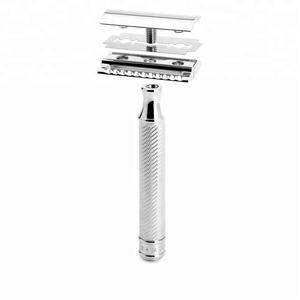 Rasoir de sécurité de haute qualité à double tranchant, manche élégant, rasoirs de sécurité classiques, rasoir métallique jetable - Product Image 1