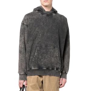 Vente en gros de sweats à capuche personnalisés pour hommes en coton molletonné avec logo brodé, coupe épaules tombantes, pour les marques de streetwear américaines - Product Image 6