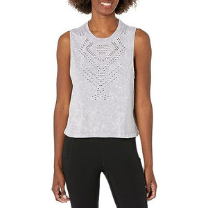 Débardeur sans bretelles en molleton de coton pour femme, fabriqué au Pakistan, respirant, écologique, délavé à l'acide, grande taille, court, pour l'entraînement ou décontracté - Product Image 4