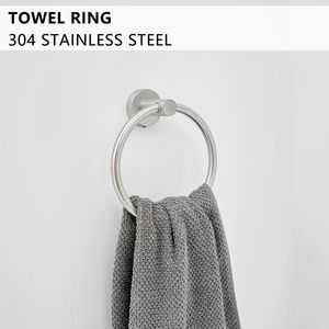 Set di accessori da bagno in nichel spazzolato da 8 pezzi da bagno in acciaio inossidabile e portasciugamani da bagno con supporto di carta - Product Image 3