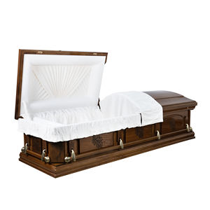 Cercueil funéraire en bois massif personnalisé OEM et ODM pour adultes au Vietnam - Product Image 1
