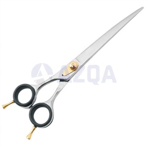 Ciseaux de toilettage professionnels en acier inoxydable pour animaux de compagnie, lame longue et lisse, pointe arrondie, ciseaux ergonomiques pour la tonte des chiens et des chats - Product Image 2