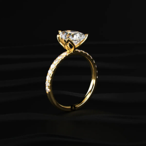 Anillo Solitario con Diamante Cultivado en Laboratorio, Diseño Floral con Engaste de Puntas, Certificado IGI, Oro, Plata, Oro Amarillo, Oro Blanco, Oro Rosa - Product Image 3