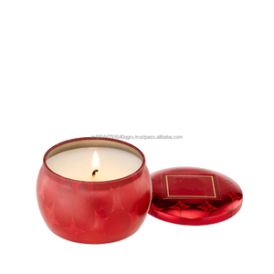 Wholesale Cheap Price Glossy Red Mini <b>Jar</b> Candle For Home <b>Decoration</b> & Gift Purpose - Product Image 1