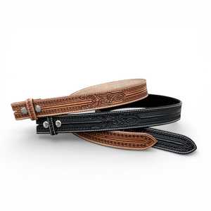 Ceinture en cuir pleine fleur à boucle à pression, gravure UV, 100% cuir de vachette véritable, faite à la main, couleur personnalisée, style classique, largeur 1-1/2 pouces - Product Image 3