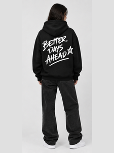 Novedad: Sudaderas con Capucha Oversize de Forro Polar con Estampado Digital, Color Negro, Tallas Personalizadas, Estilo Casual Urbano - Product Image 5