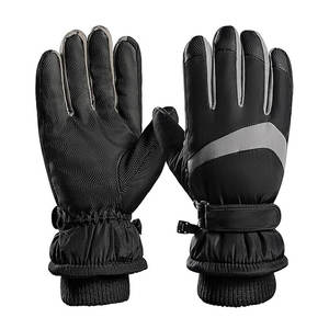 Gants de ski en cuir imperméables et isolés pour sports d'hiver unisexes, snowboard, fermeture à boucle complète - Product Image 2