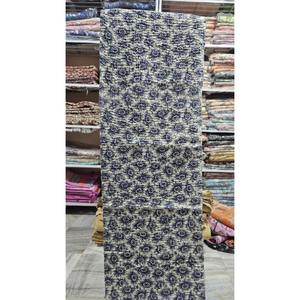 Drap de lit Kantha en coton indien fait à la main saison d'hiver bloc imprimé couvre-lit mural charme vibrant pour les vêtements d'occasion - Product Image 6