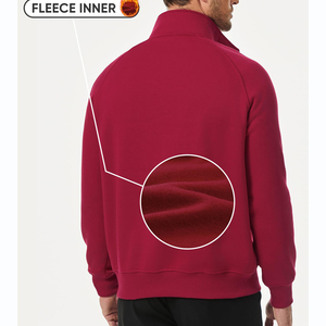 Sweat-shirt à fermeture éclair quart de tour personnalisé de haute qualité pour homme, avec logo personnalisé, vêtement d'extérieur, en coton mélangé basique - Product Image 5