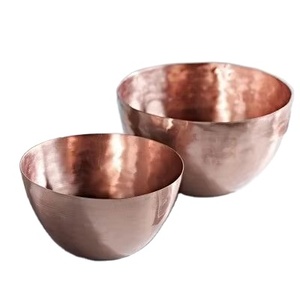 Bol en cuivre martelé, fabricant indien, en cuivre pur, vaisselle, taille personnalisable - Product Image 1