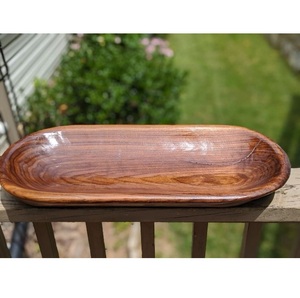 <b>Rustic</b> Wooden Serving Tray Handmade Solid <b>Wood</b> Snack Tray for Home Kitchen Use - Product Image 5