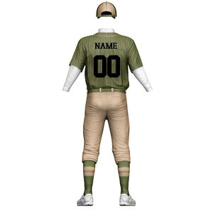 Maillot de baseball respirant 100 % polyester à manches courtes, couleur unie, personnalisable avec le nom de l'équipe, toutes saisons, uniforme de baseball sur mesure - Product Image 6