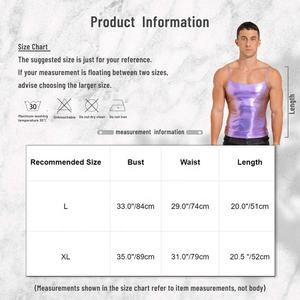 Gilet sans manches en cuir verni brillant pour hommes Costumes métalliques pour Yoga Dance Hip Hop Stage Performance Street Dance <span class=keywords><strong>Night</strong></span> <span class=keywords><strong>Club</strong></span> - Product Image 6