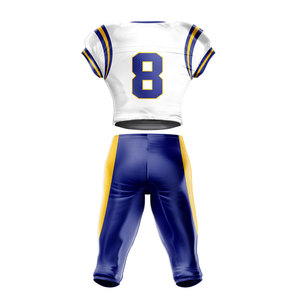 Uniforme de football américain durable et élégant pour les équipes de jeunes et d'adultes, avec numéro et nom personnalisés - Product Image 2