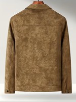Veste décontractée d'hiver pour homme, fermeture éclair sur le devant, poche poitrine, réversible, coupe-vent, motif, lavable en machine, vêtement de travail semi-formel