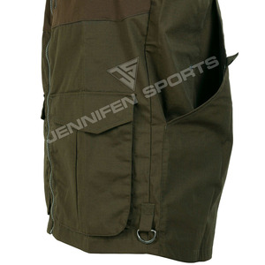 เสื้อกั๊กยุทธวิธีกลางแจ้งสำหรับผู้ชาย สำหรับการล่าสัตว์ ตกปลา ทำจากผ้าแคนวาสฝ้าย 100% ปรับขนาดได้ ระบายอากาศดี มีกระเป๋าหลายช่อง - Product Image 2