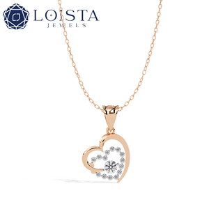 Collar con Colgante de Diamante Corte Corazón LOISTA, Plata, Romántico, para Uso Diario, Color G, Diamante Natural - Product Image 4
