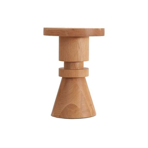 Minimalist Round Wood Coffee <b>Table</b> With Tapered Base Handmade Modern Living Room Furniture <b>Vintage</b> End And <b>Side</b> <b>Table</b> - Product Image 1