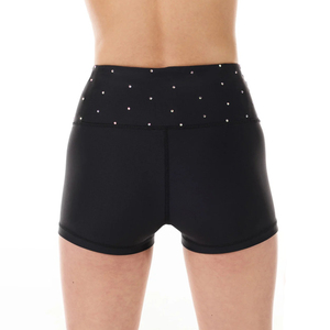 Conjunto Deportivo de Dos Piezas para Mujer con Logotipo Personalizado, Pedrería, Elástico en Cuatro Direcciones, Shorts de Cintura Alta y Top Deportivo con Cuello Redondo para Gimnasio - Product Image 6