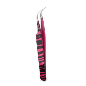 Pince à épiler en acier inoxydable avec logo personnalisé, pointe fine et lisse, antistatique, durable, 10 mm de longueur, pour cils - Product Image 4