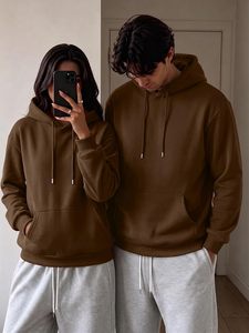 เสื้อฮู้ดดี้โอเวอร์ไซส์สำหรับผู้ชาย ผู้หญิง และทุกเพศ ผ้าฝ้ายเนื้อนุ่ม สวมใส่สบาย สไตล์สตรีทแวร์ ระบายอากาศได้ดี แห้งเร็ว เป็นมิตรต่อสิ่งแวดล้อม - Product Image 3