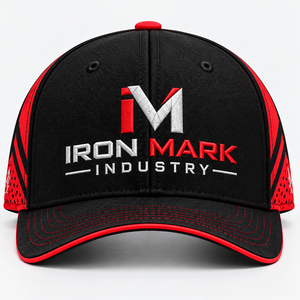 Casquette de baseball unisexe respirante et sportive en coton 100% avec broderie 3D en maille Iron Mark Industry, sangle réglable, 6 panneaux - Product Image 2