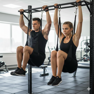 Sangles abdominales Rexfit Sport pour barre de traction, supports de bras en nylon durables pour les exercices abdominaux, les relevés de jambes et l'entraînement de force - Product Image 3