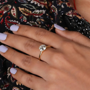 Bague de fiançailles en diamant rond de 2 carats cultivé en laboratoire, or blanc, certifiée IGI, bijoux de luxe unisexe, cadeau de fête - Product Image 5