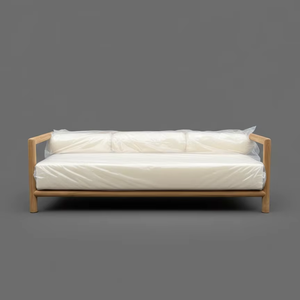 Ensemble de canapés d'extérieur de luxe Caira, structure en bois haute densité, design minimaliste et élégant, canapé de jardin résistant aux intempéries, idéal pour terrasse de centre commercial - Product Image 3