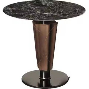 Table basse ronde en métal doré texturé de luxe, best-seller, pour un décor de salon haut de gamme - Product Image 3