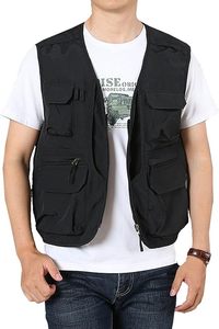 Men's Multi Pocket Fishing <b>Vest</b> Outdoor <b>Utility</b> <b>Vest</b> Premium Tactical Multi Pocket <b>Utility</b> <b>Vest</b> Lightweight Fishing Safari <b>Vest</b> - Product Image 1