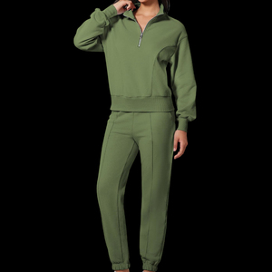 New Arrival Women's 2 Piece Sweat suits Outfits Half Zipper Pullover Sweatshirt <b>Joggers</b> <b>Matching</b> <b>Set</b> Tracksuits Cheap Price - Product Image 5